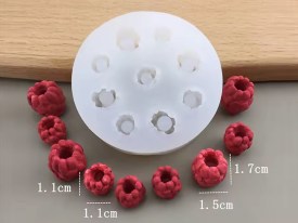 Molde silicona 9 frambuesas 